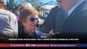 PROFUNDO PESAR EN ROLDÁN: FALLECIÓ NÉLIDA «NELLY» FONTÁN, HISTÓRICA PIONERA DE LA INCLUSIÓN