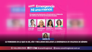 SANTA FE: REGISTRAN 32 FEMICIDIOS EN LO QUE VA DEL AÑO Y RECLAMAN DECLARAR LA EMERGENCIA EN VIOLENCIA DE GÉNERO