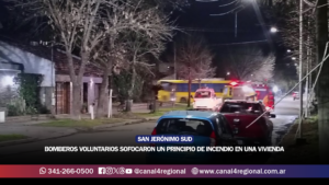 SAN JERÓNIMO SUD: SOFOCARON UN PRINCIPIO DE INCENDIO EN UNA VIVIENDA TRAS UNA ALERTA POR POSIBLES VÍCTIMAS ATRAPADAS