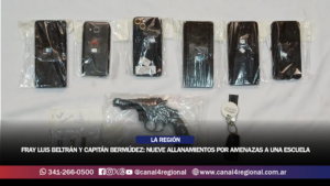 FRAY LUIS BELTRÁN Y CAPITÁN BERMÚDEZ: NUEVE ALLANAMIENTOS POR AMENAZAS A UNA ESCUELA DEJARON OCHO DETENIDOS, DROGAS Y ARMAS SECUESTRADAS