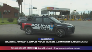 SAN LORENZO: DETUVIERON A «BARTOLO», EL CÓMPLICE PRÓFUGO DEL ASALTO AL CAMIONERO EN EL PEAJE DE LA A012