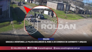 ROLDÁN: GRACIAS AL CENTRO DE MONITOREO, LA POLICÍA ESCLARECIÓ EL ROBO A UN COMERCIO DE SARMIENTO Y URQUIZA