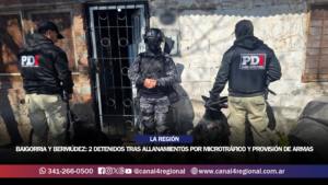 GRANADERO BAIGORRIA Y CAPITÁN BERMÚDEZ: DOS DETENIDOS TRAS ALLANAMIENTOS POR MICROTRÁFICO Y PROVISIÓN ILEGAL DE ARMAS