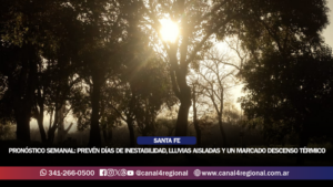 PRONÓSTICO SEMANAL EN SANTA FE: PREVÉN DÍAS DE INESTABILIDAD, LLUVIAS AISLADAS Y UN MARCADO DESCENSO TÉRMICO