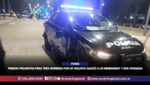 PRISIÓN PREVENTIVA PARA TRES HOMBRES POR UN VIOLENTO ASALTO A UN MINIMARKET Y DOS VIVIENDAS EN FUNES