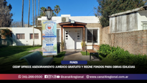 FUNES: CEDIF OFRECE ASESORAMIENTO JURÍDICO GRATUITO Y REÚNE FONDOS PARA OBRAS EDILICIAS