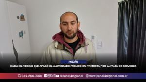 HABLÓ EL VECINO DE ROLDÁN QUE APAGÓ EL ALUMBRADO PÚBLICO EN PROTESTA POR LA FALTA DE SERVICIOS