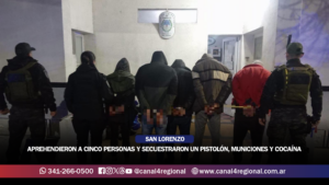 SAN LORENZO: APREHENDIERON A CINCO PERSONAS Y SECUESTRARON UN PISTOLÓN, MUNICIONES Y COCAÍNA EN BARRIO MATEO GÁLVEZ