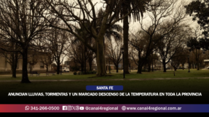 PRONÓSTICO SEMANAL: ANUNCIAN LLUVIAS, TORMENTAS Y UN MARCADO DESCENSO DE LA TEMPERATURA EN TODA LA PROVINCIA