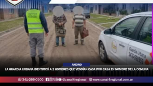 PUEBLO ANDINO: LA GUARDIA URBANA IDENTIFICÓ A DOS HOMBRES QUE VENDÍAN CASA POR CASA EN NOMBRE DE LA COMUNA