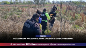 TRES DEMORADOS POR DESMANTELAR PICK UP ROBADA EN UN ASALTO A IBARLUCEA