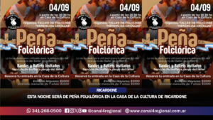ESTA NOCHE SERÁ DE PEÑA EN LA CASA DE LA CULTURA DE RICARDONE