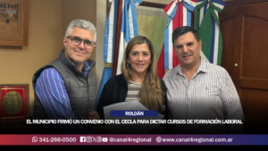 ROLDÁN FIRMÓ UN CONVENIO CON EL CECLA PARA DICTAR CURSOS DE FORMACIÓN LABORAL