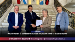 MAXIMILIANO PULLARO RECIBIÓ AL EXPRESIDENTE EDUARDO DUHALDE: DIALOGARON SOBRE LA REALIDAD DEL PAÍS Y RECORDARON A RAÚL ALFONSÍN
