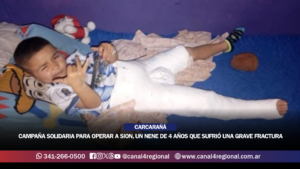 CARCARAÑÁ: CAMPAÑA SOLIDARIA A CONTRARRELOJ PARA OPERAR A SION, UN NENE DE 4 AÑOS QUE SUFRIÓ UNA GRAVE FRACTURA