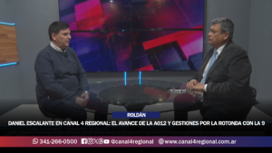 DANIEL ESCALANTE EN CANAL 4 REGIONAL: EL AVANCE DE LA A012, GESTIONES POR LA ROTONDA CON LA RUTA 9 Y DURA RESPUESTA POR LOS ACCESOS A TIERRA DE SUEÑOS 2