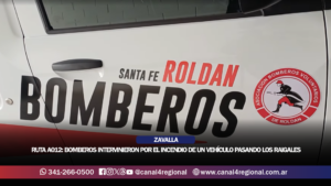RUTA A012: BOMBEROS INTERVINIERON POR EL INCENDIO DE UN VEHÍCULO PASANDO LOS RAIGALES
