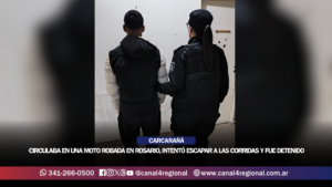 CARCARAÑÁ: CIRCULABA EN UNA MOTO ROBADA EN ROSARIO, INTENTÓ ESCAPAR A LAS CORRIDAS Y FUE DETENIDO