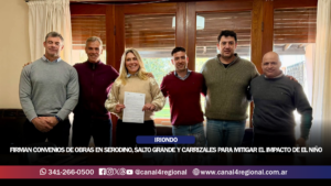 DEPARTAMENTO IRIONDO: FIRMAN CONVENIOS DE OBRAS VIALES EN SERODINO, SALTO GRANDE Y CARRIZALES PARA MITIGAR EL IMPACTO DE EL NIÑO