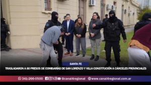 MÁS POLICÍAS EN LA CALLE: TRASLADARON A 80 PRESOS DE COMISARÍAS DE SAN LORENZO Y VILLA CONSTITUCIÓN A CÁRCELES PROVINCIALES