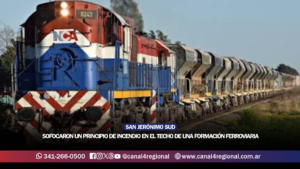 SAN JERÓNIMO SUD: SOFOCARON UN PRINCIPIO DE INCENDIO EN EL TECHO DE UNA FORMACIÓN FERROVIARIA