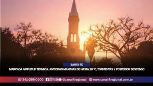 MARCADA AMPLITUD TÉRMICA EN LA REGIÓN: ANTICIPAN MÁXIMAS DE HASTA 28 °C, TORMENTAS Y POSTERIOR DESCENSO