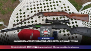 SERODINO: ALLANARON UNA VIVIENDA POR EL ATAQUE A TIROS CONTRA UNA CASA Y SECUESTRARON DOS RIFLES DE AIRE COMPRIMIDO
