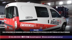 ROLDÁN: DOS DOTACIONES DE BOMBEROS SOFOCARON UN PRINCIPIO DE INCENDIO EN UNA VIVIENDA DE CALLE CANALES