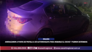 ROLDÁN: AMENAZARON A PUNTA DE PISTOLA A UN AUTOMOVILISTA PARA ROBARLE EL COCHE Y FUERON DETENIDOS