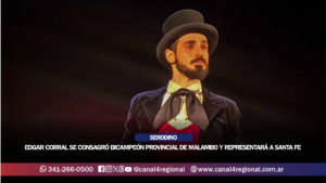 EDGAR CORRAL SE CONSAGRÓ BICAMPEÓN PROVINCIAL DE MALAMBO Y REPRESENTARÁ A SANTA FE EN LABORDE