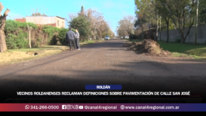 VECINOS ROLDANENSES RECLAMAN DEFINICIONES SOBRE PAVIMENTACIÓN DE CALLE SAN JOSÉ