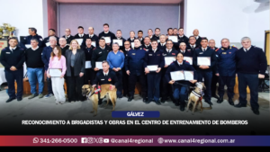 RECONOCIMIENTO A BRIGADISTAS Y OBRAS EN EL CENTRO DE ENTRENAMIENTO DE BOMBEROS EN GÁLVEZ
