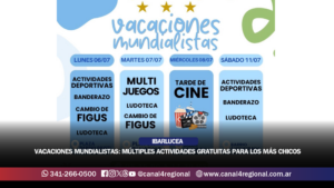 VACACIONES MUNDIALISTAS: IBARLUCEA LANZA MÚLTIPLES ACTIVIDADES GRATUITAS PARA LOS MÁS CHICOS