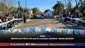 EMOTIVO ACTO POR EL 9 DE JULIO EN LA ESCUELA ANDINENSE “MANUEL BELGRANO”