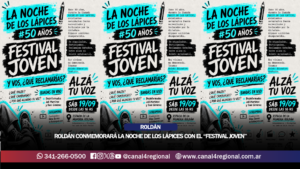 ROLDÁN CONMEMORARÁ LA NOCHE DE LOS LÁPICES CON EL “FESTIVAL JOVEN”