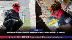 DE FUNES AL MUNDO: LA RESCATISTA GALA SOCCETTI ASISTIÓ TRAS EL TERREMOTO EN COLOMBIA
